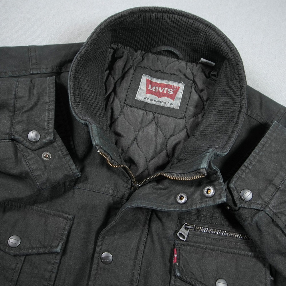 Levi's Jacket Canvas Trucker Military Quilted Barn Chore Utility Workwear Men XL